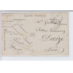 OISSEL: carte photo d'une batteuse, chemin de fer (agriculture) - état