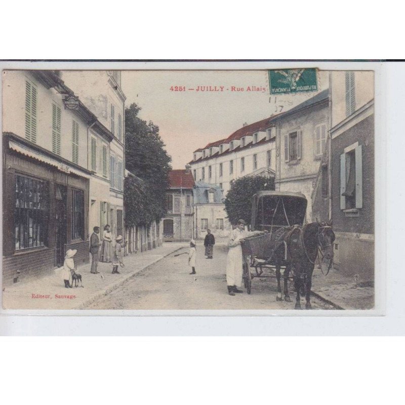 JUILLY: rue allais, attelage - très bon état