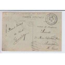 SAINT-LAURENT-les-EGLISES: vue d'un bâtiment et personnages - très bon état