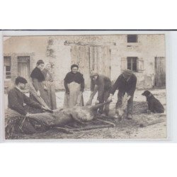 SAINT-GERMAIN-des-CHAMPS: famille Lefou, la mort du cochon - très bon état