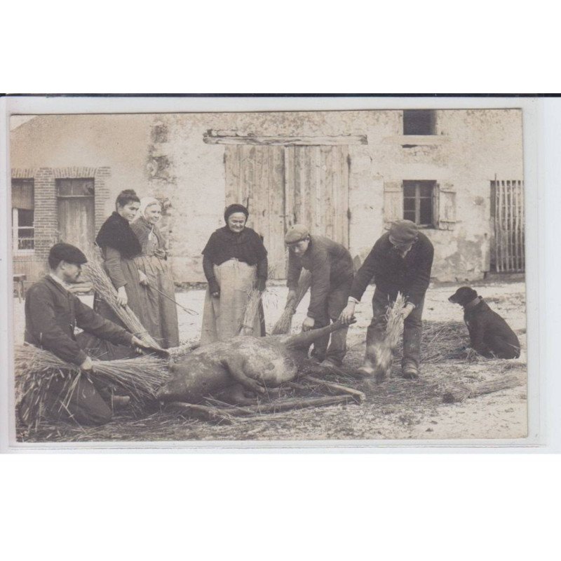 SAINT-GERMAIN-des-CHAMPS: famille Lefou, la mort du cochon - très bon état