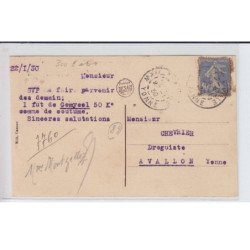 MAILLY-la-VILLE: fabrique de manches de fouet montage d'une poignée de manilles - état