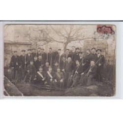 CRAVANT: carte photo - tir à l'arc, cachet ambulant d'avallon à cravant - état