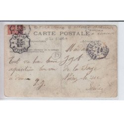 CRAVANT: carte photo - tir à l'arc, cachet ambulant d'avallon à cravant - état