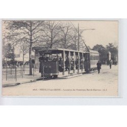 NEUILLY-sur-SEINE: la station des tramways, rue de chartres - très bon état