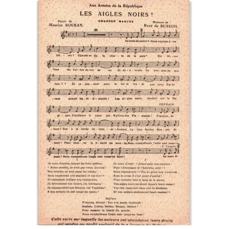 CHANSONS: les aigles noirs! Maurice Boukay, René de Buxeuil - très bon état