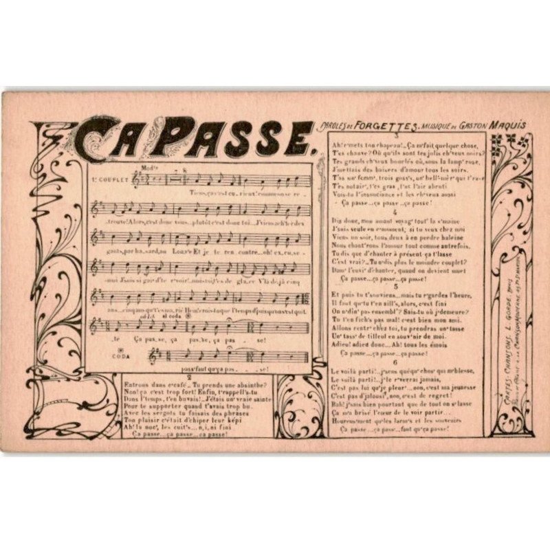 CHANSONS: ca passe - très bon état