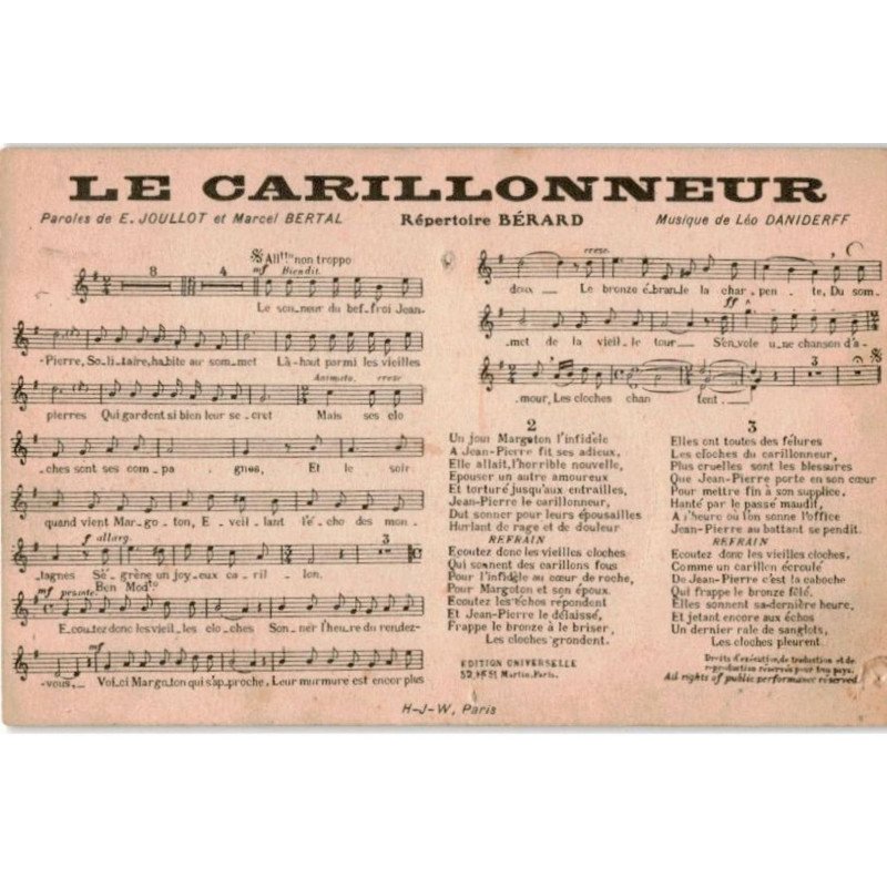 CHANSONS: le carillonneur - état