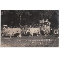 CHALON SUR SAONE : carte photo du concours hippique en 1912 - très bon état