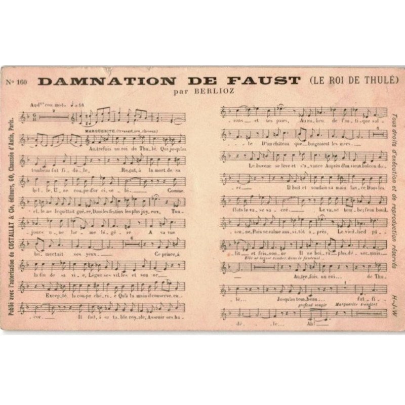 CHANSONS: damnation de faust (le roi thule) - état