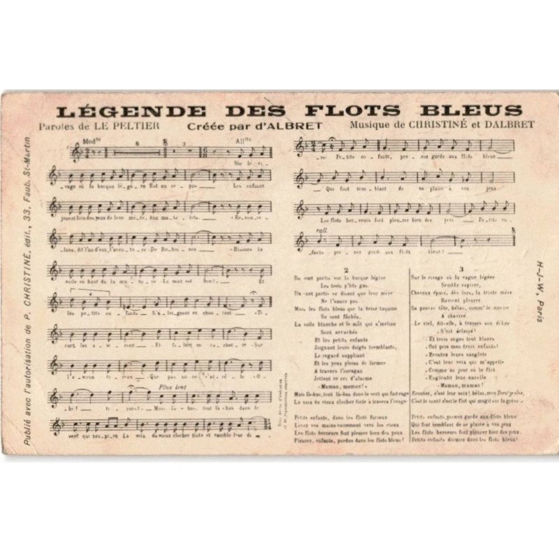 CHANSONS: légende des flots bleus - état