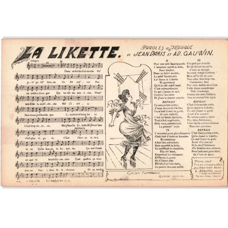 CHANSONS: la likette - très bon état