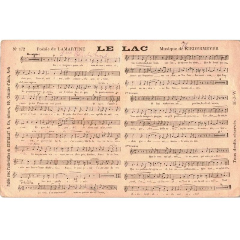 CHANSONS: le lac - état