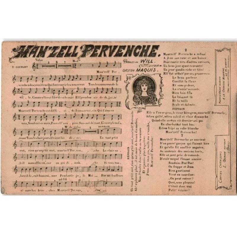 CHANSONS: mam'zell pervenche - bon état