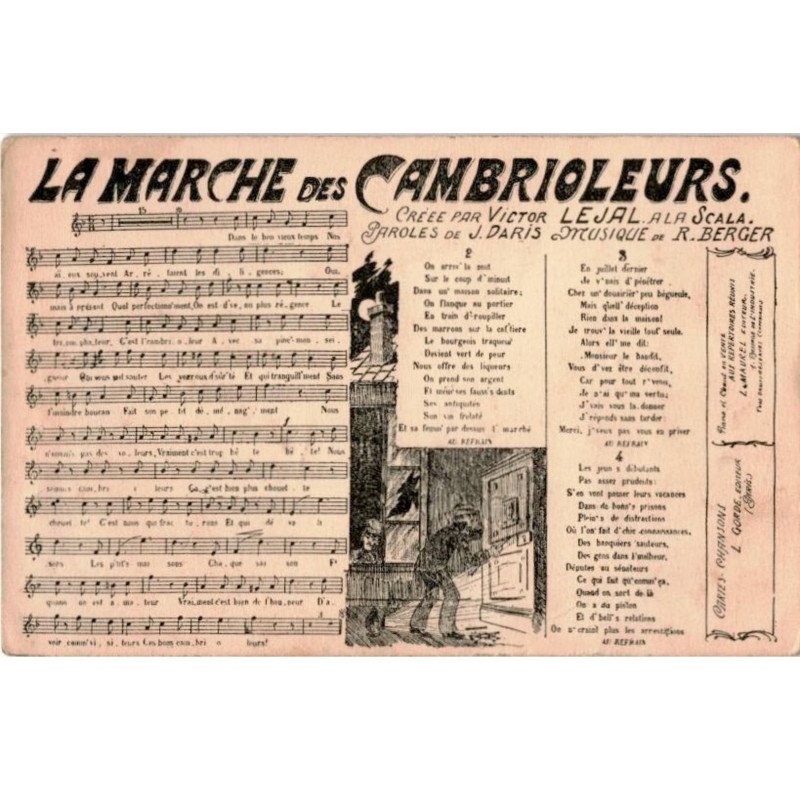 CHANSONS: la marche des cambrioleurs - état