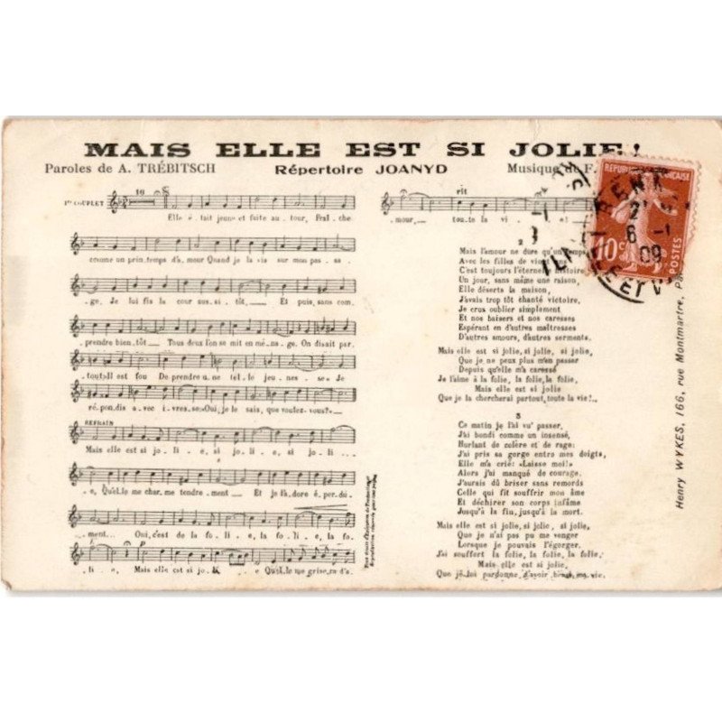 CHANSONS: mais elle est si jolie - état