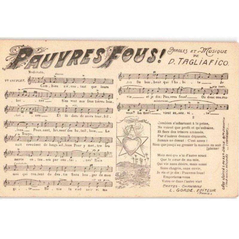 CHANSONS: pauvres fous! - très bon état