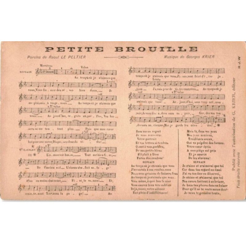 CHANSONS: petite brouille - très bon état