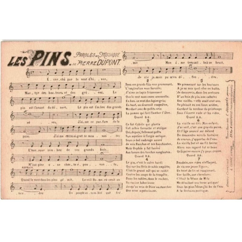 CHANSONS: les pins - très bon état