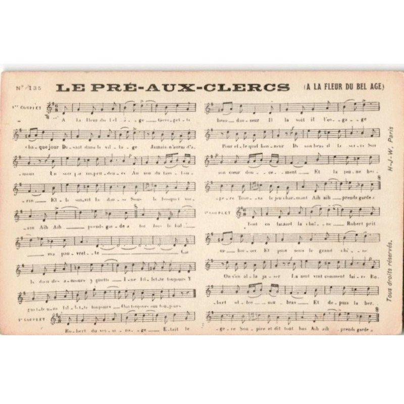 CHANSONS: le pré-aux-clercs - très bon état