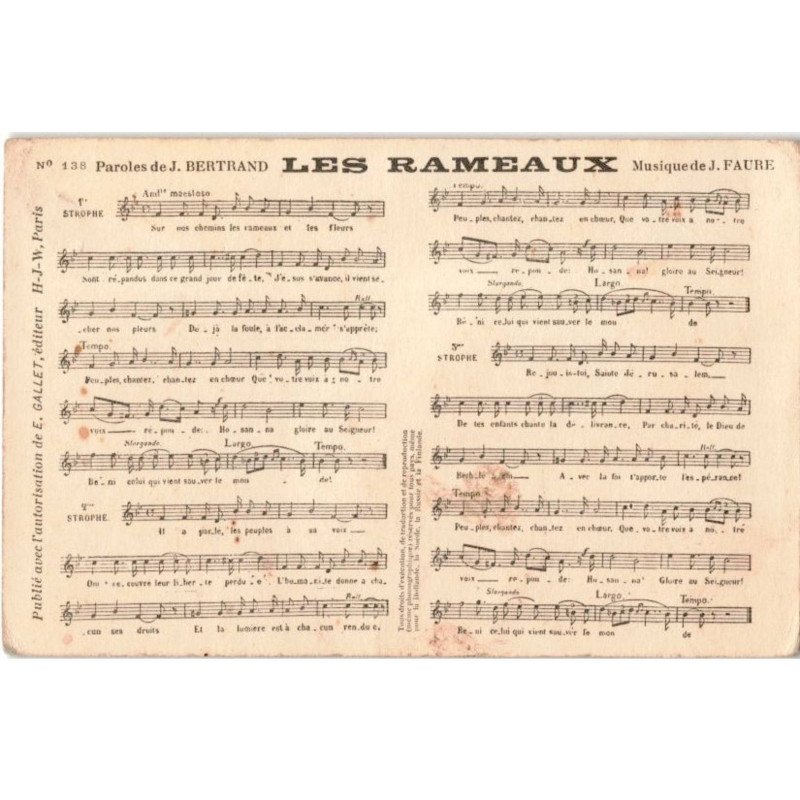 CHANSONS: les rameaux - état