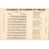 CHANSONS: régiment de sambre-et-meuse - très bon état