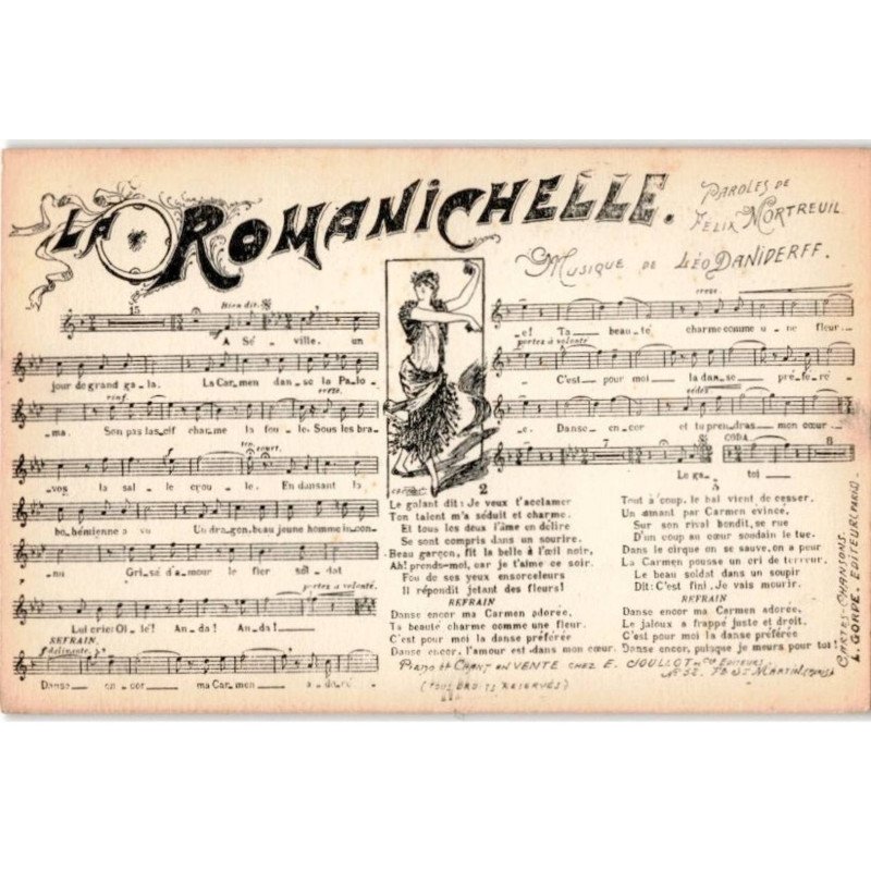 CHANSONS: la romanichelle -  bon état