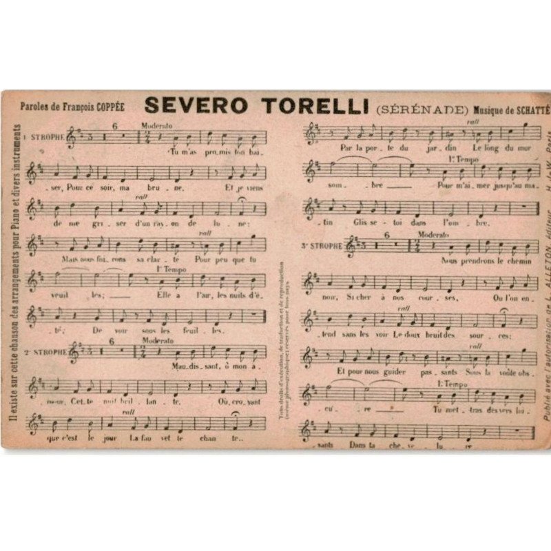 CHANSONS: severo torelli - état
