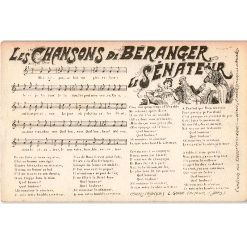 CHANSONS: les chansons de béranger le sénateur - très bon état