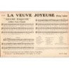 CHANSONS: la veuve joyeuse - très bon état