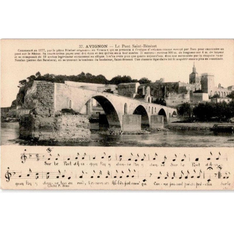 CHANSONS: avignon le pont saint-bénézet - très bon état