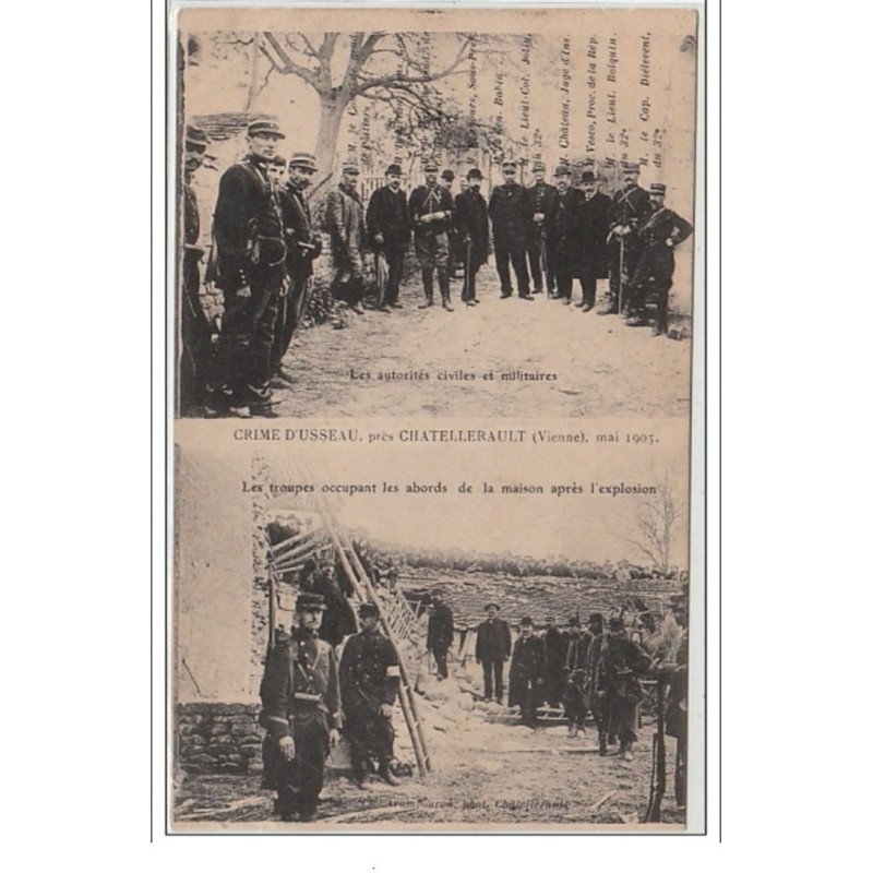 le Crime d'USSEAU, près CHATELLERAULT en 1905 - très bon état