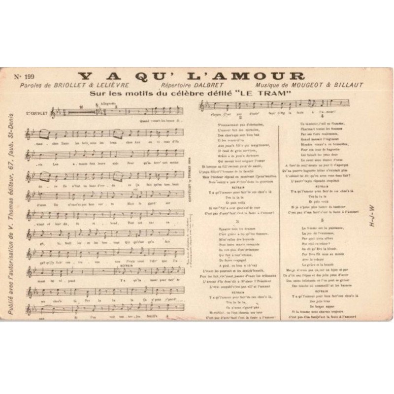 CHANSONS: y a qu'l'amour - très bon état