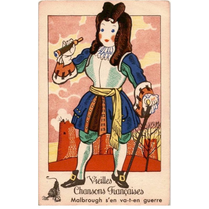 CHANSONS: vieilles chansons françaises malbrough s'en va-t-en guerre - très bon état