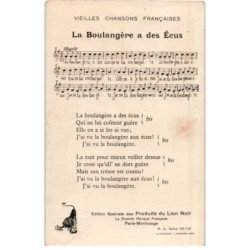 CHANSONS: vieilles chansons françaises la boulangère a des écus - très bon état