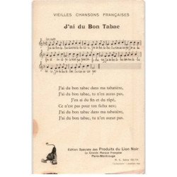 CHANSONS: vieilles chansons française j'ai du bon tabac - état