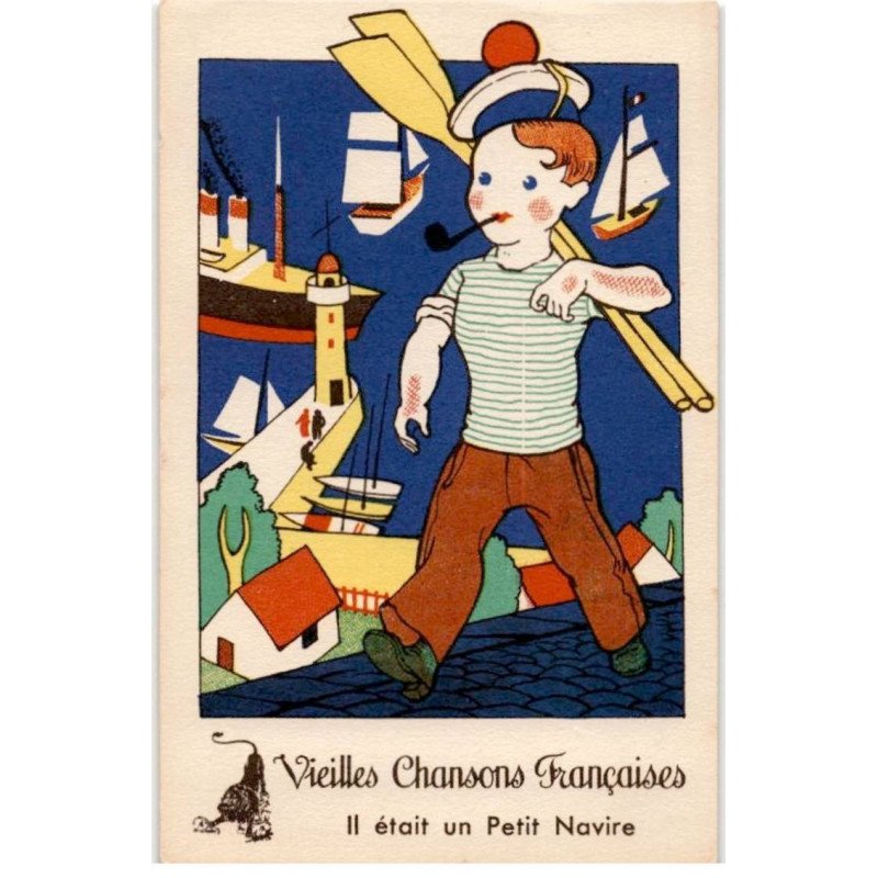 CHANSONS: vieilles chansons française il était un petit navire - très bon état