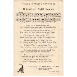CHANSONS: vieilles chansons française il était un petit navire - très bon état