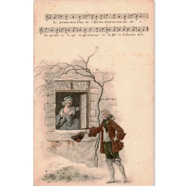 CHANSONS: à la fenêtre, musique - bon état