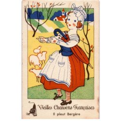 CHANSONS: vieilles chansons française il pleut bergère - bon état