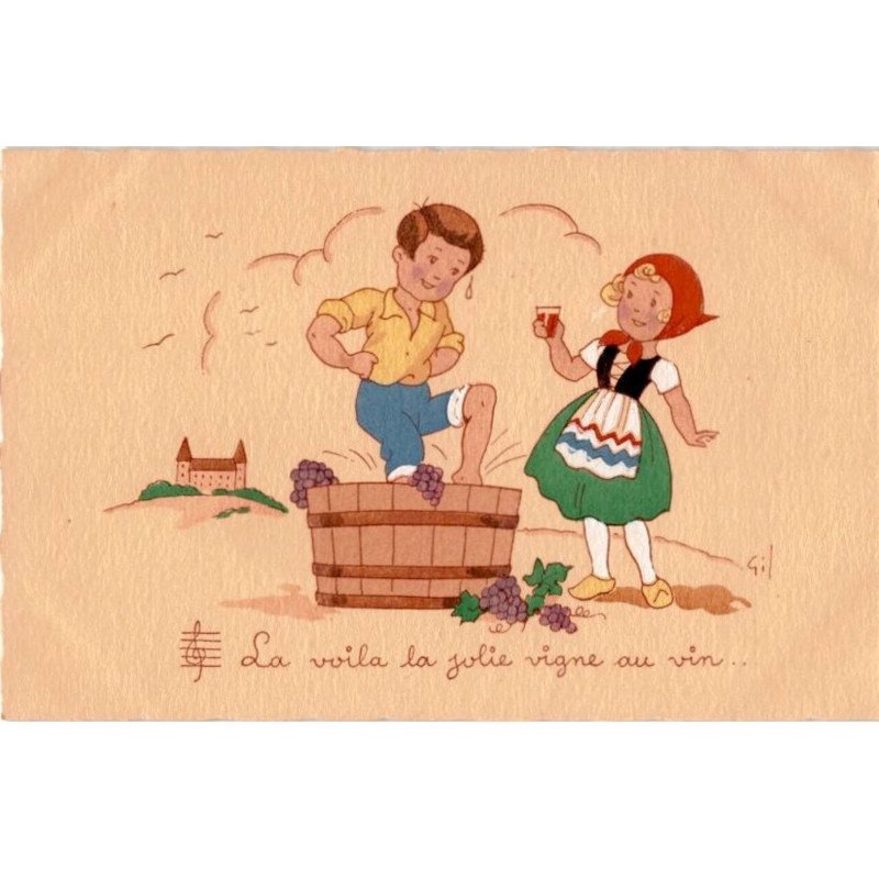 CHANSONS: la voila la jolie vigne au vin - très bon état