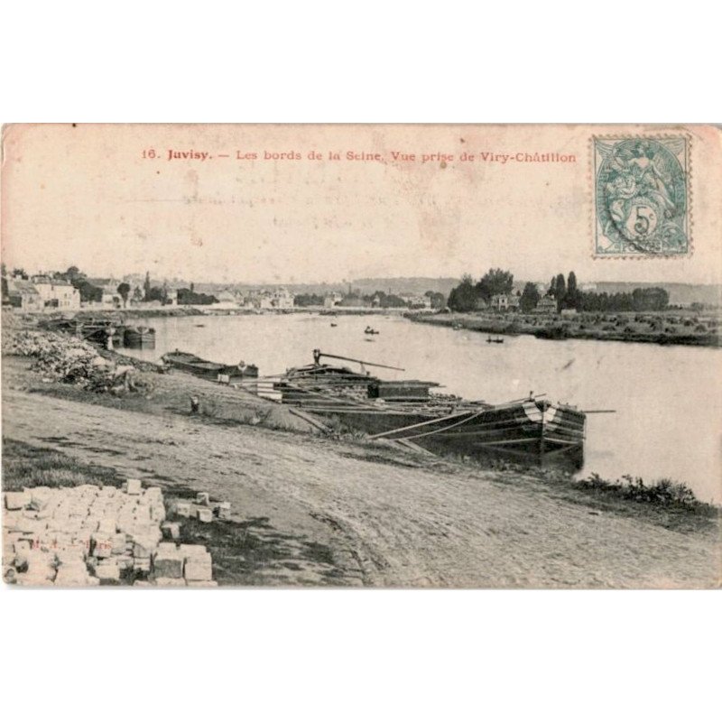 JUVISY: les bords de la seine, vue prise de viry-châtillon - état