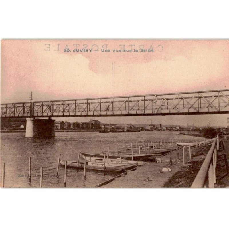 JUVISY: vue sur la seine, pont - très bon état