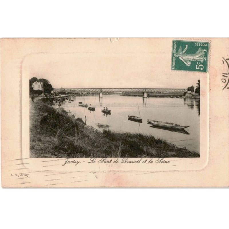 JUVISY: le pont de draveil et la seine - bon état
