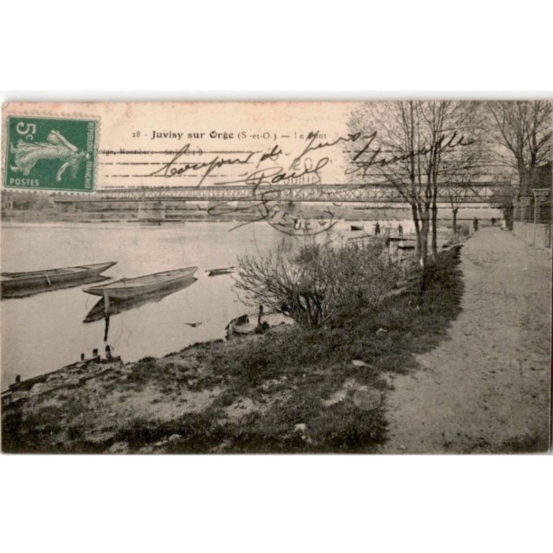 JUVISY: le pont et la seine - bon état