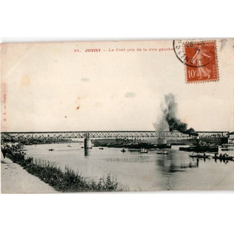 JUVISY: le pont de draveil et la seine -  bon état