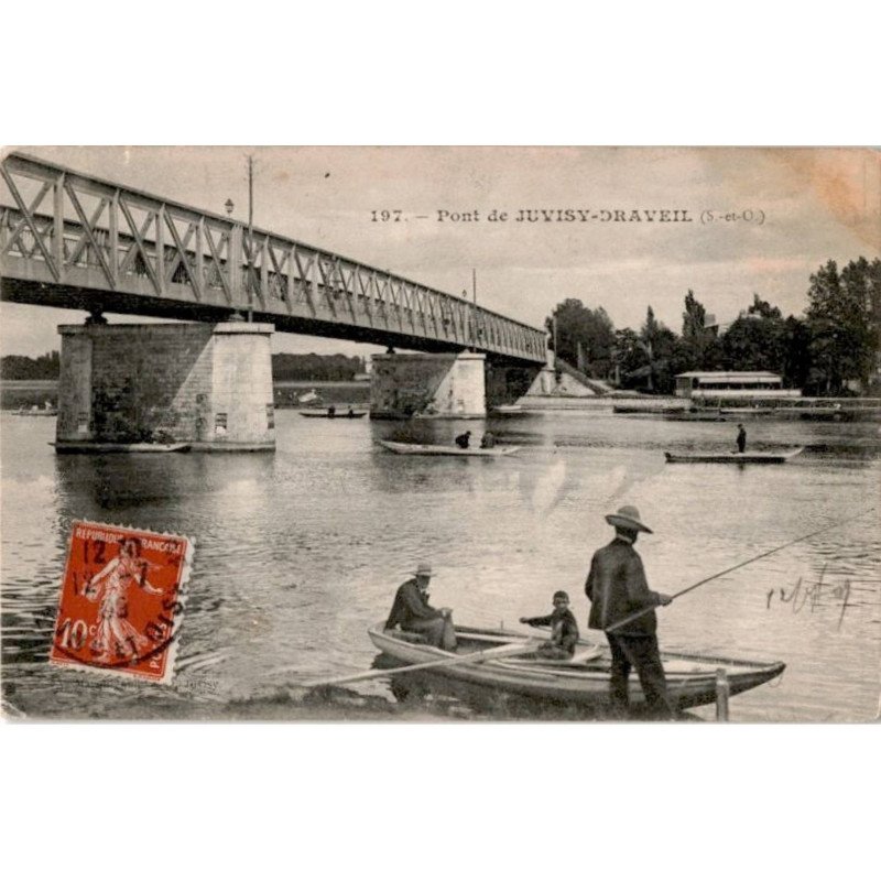 JUVISY: le pont de draveil et la seine - bon état