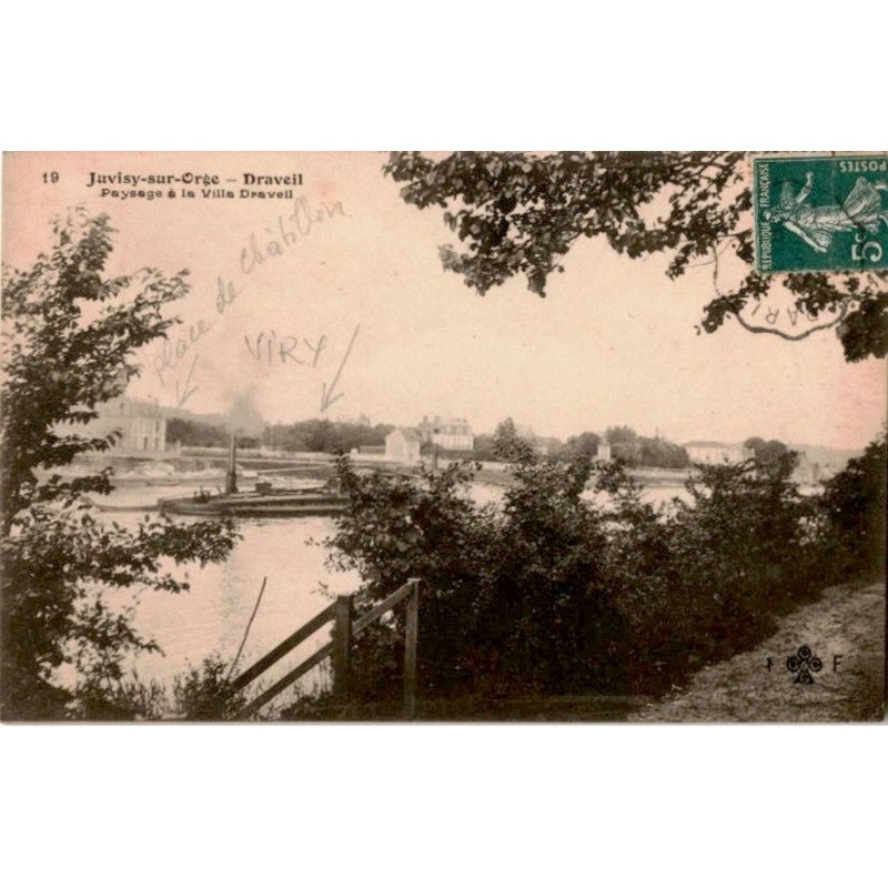 JUVISY: draveil, paysage à la villa - état