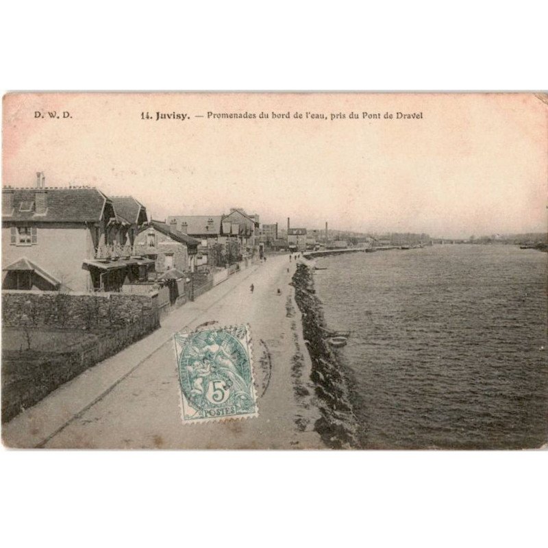JUVISY: promenades du bord de l'eau, pris du pont de dravel - état