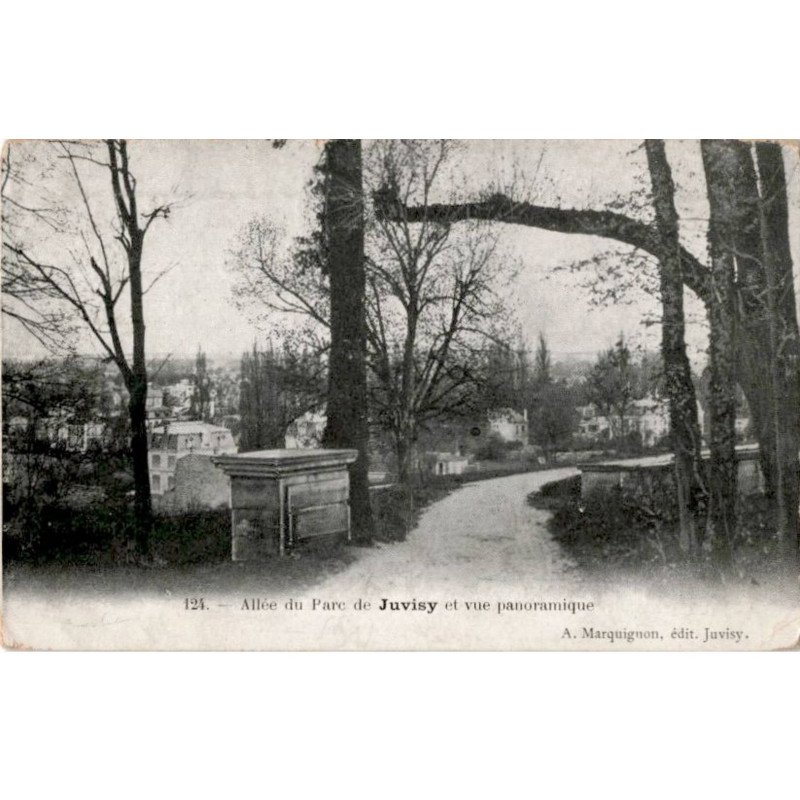 JUVISY: allée du parc et vue panoramique - état